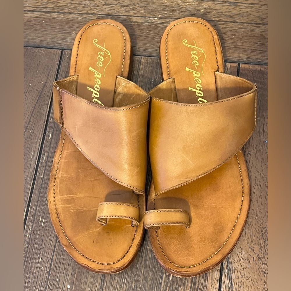 Free People Brown Leather Sandals
